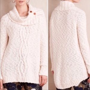 MOTH  Ivory Cowl Neck Cable Knit Sweater M